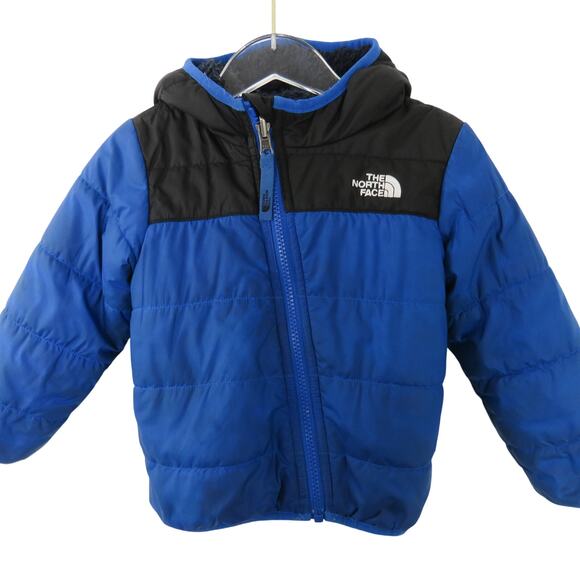 The North Face Toddler Blue & Black Reversible Puffer Coat 2T - Picture 2 of 10